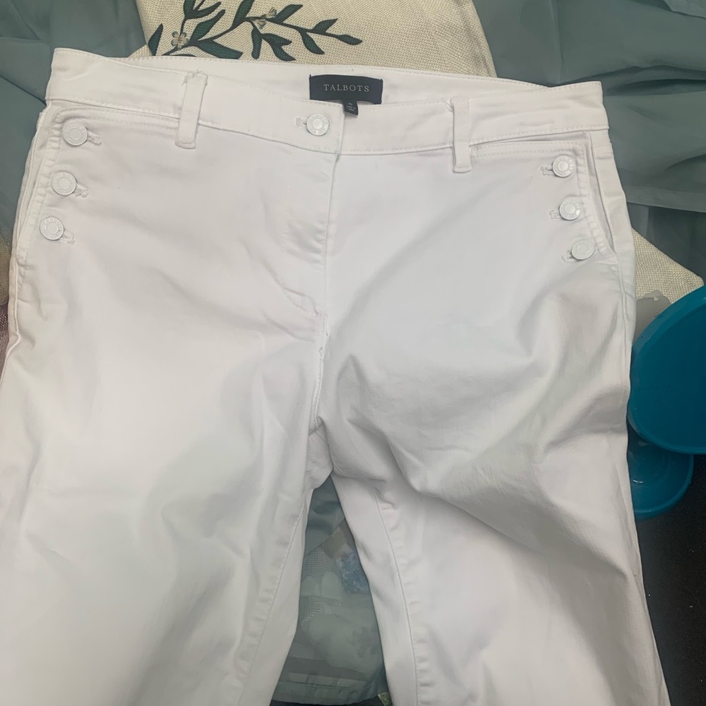 Tabots white sailor capris